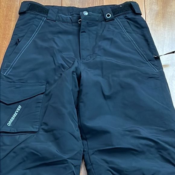 Obermeyer Junior Size 12 Ski Snowboarding Snow Pants Black Hydro Block - Picture 3 of 11
